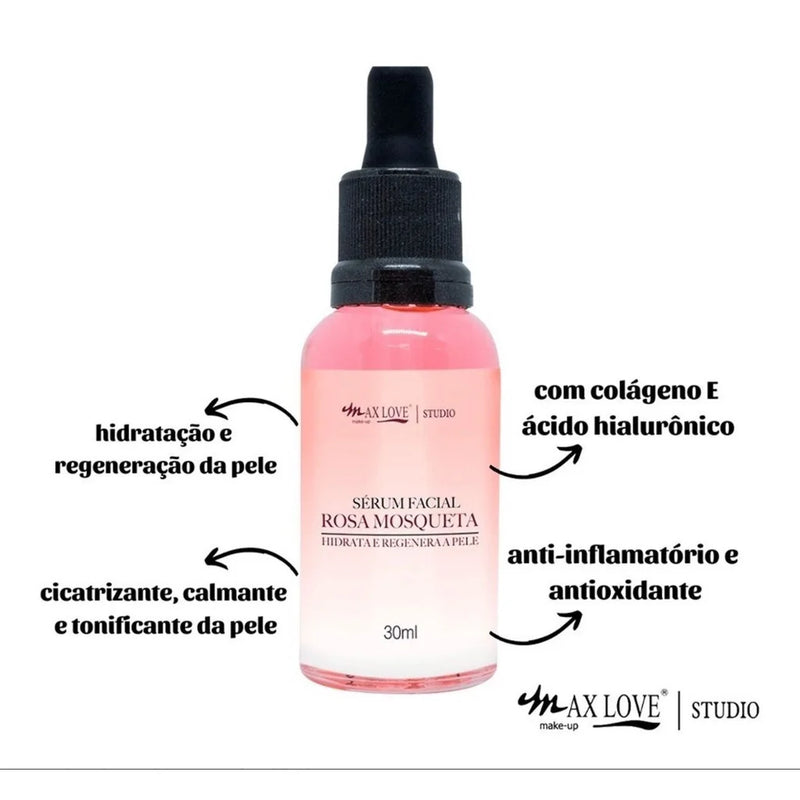 Sérum Facial Luxuo Hidratante Regenerador - Rosa Mosqueta Max Love